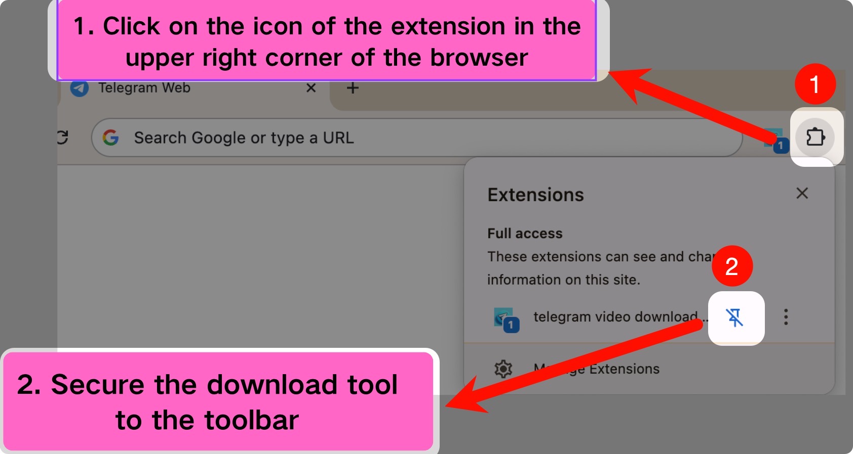 Install TG Downloader Chrome Extension