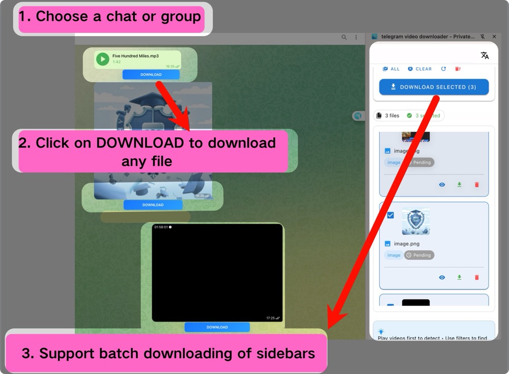 TG Downloader Batch Download Function